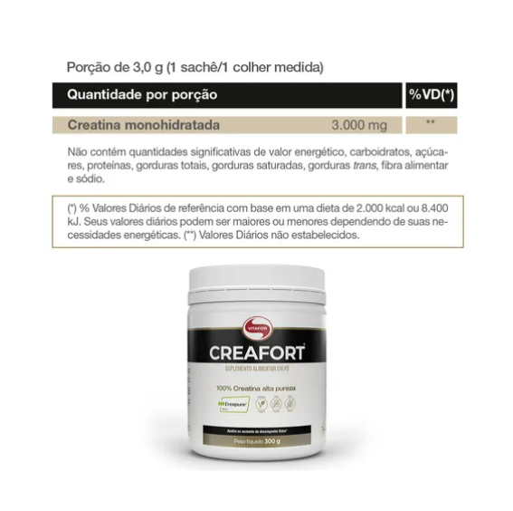 Creatina Creapure Creafort (300g) Vitafor